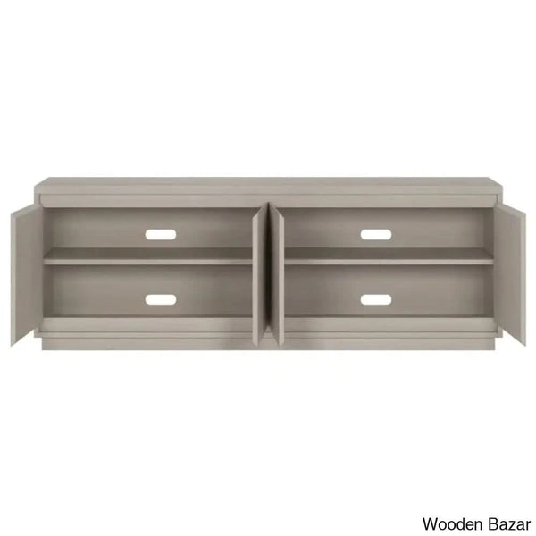 Linio Stylish Rattan Cabinet Media Console For Large Tv Set