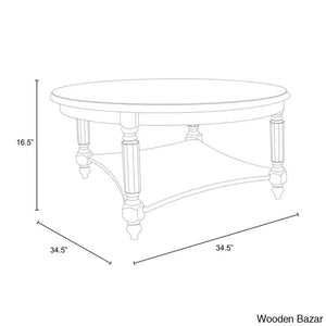 Locke Solid Wood Single Coffee And Center Table - Wooden Bazar
