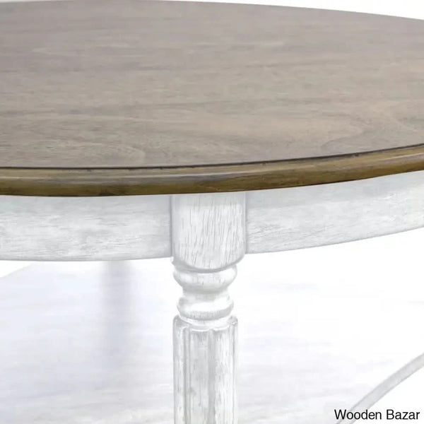 Locke Solid Wood Single Coffee And Center Table - Wooden Bazar