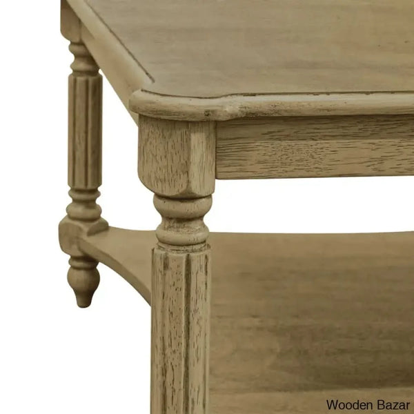 Locke Solid Wood Square Coffee And Center Table