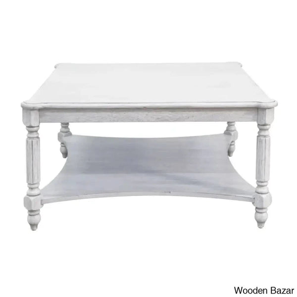 Locke Solid Wood Square Coffee And Center Table