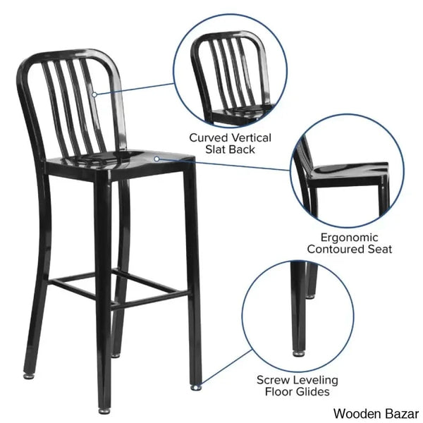 Logan Swivel Indoor/Outdoor Commercial Grade Metal Modern Counter And Bar Stools (Set Of 2) By