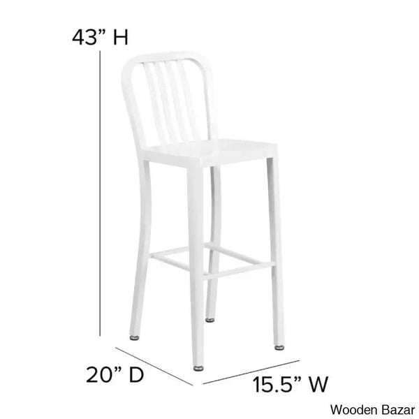 Logan Swivel Indoor/Outdoor Commercial Grade Metal Modern Counter And Bar Stools (Set Of 2) By