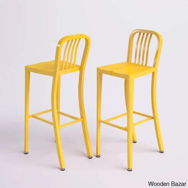 Logan Swivel Indoor/Outdoor Commercial Grade Metal Modern Counter And Bar Stools (Set Of 2) By