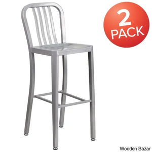 Logan Swivel Indoor/Outdoor Commercial Grade Metal Modern Counter And Bar Stools (Set Of 2) By