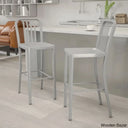 Logan Swivel Indoor/Outdoor Commercial Grade Metal Modern Counter And Bar Stools (Set Of 2) By