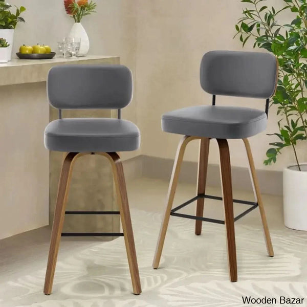Loranzas Swivel Upholstered Counter & Bar Stool (Set Of 3)