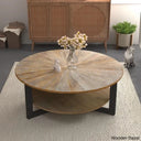 Loren Coffee Table With Storage And Center Brown Ash/Black