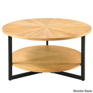 Loren Coffee Table With Storage And Center Light Oak