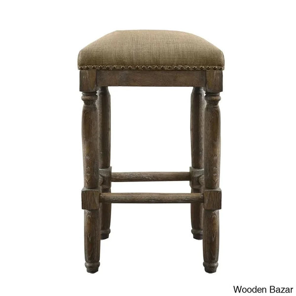 Lossetto Swivel Nailhead Counter & Bar Stool (Set Of 2)