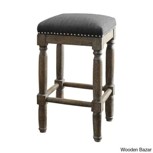 Lossetto Swivel Nailhead Counter & Bar Stool (Set Of 2)