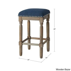 Lossetto Swivel Nailhead Counter & Bar Stool (Set Of 2)