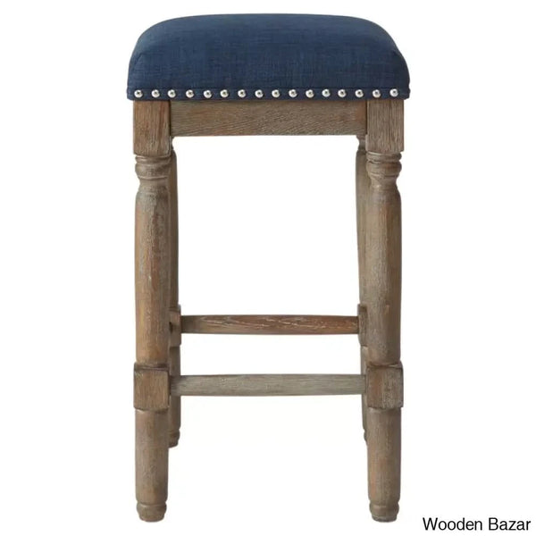 Lossetto Swivel Nailhead Counter & Bar Stool (Set Of 2)