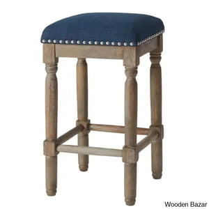 Lossetto Swivel Nailhead Counter & Bar Stool (Set Of 2)