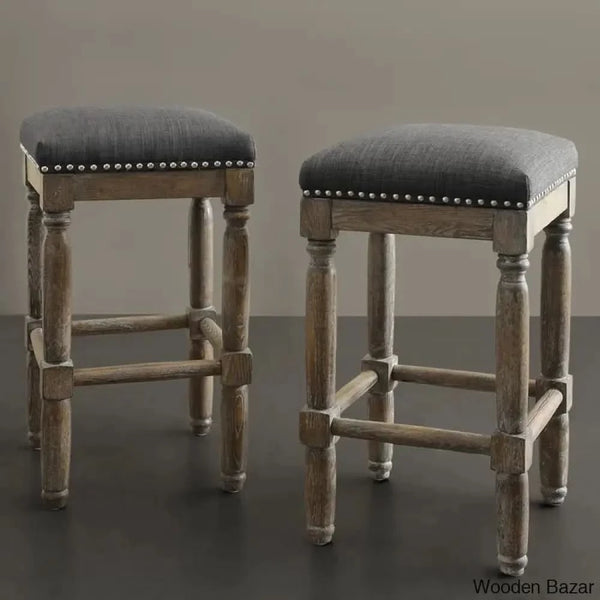 Lossetto Swivel Nailhead Counter & Bar Stool (Set Of 2)