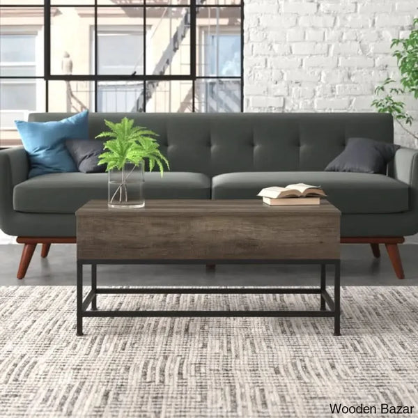 Lurdesy Lift Top Coffee And Center Table With Storage & Metal Legs