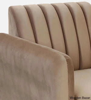 Luxurious Camel Yellow Fabric 3-Seater Sofa The Ultimate Trendy Furniture For Stylish Living Spaces