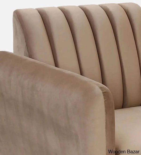 Luxurious Camel Yellow Fabric 3-Seater Sofa The Ultimate Trendy Furniture For Stylish Living Spaces