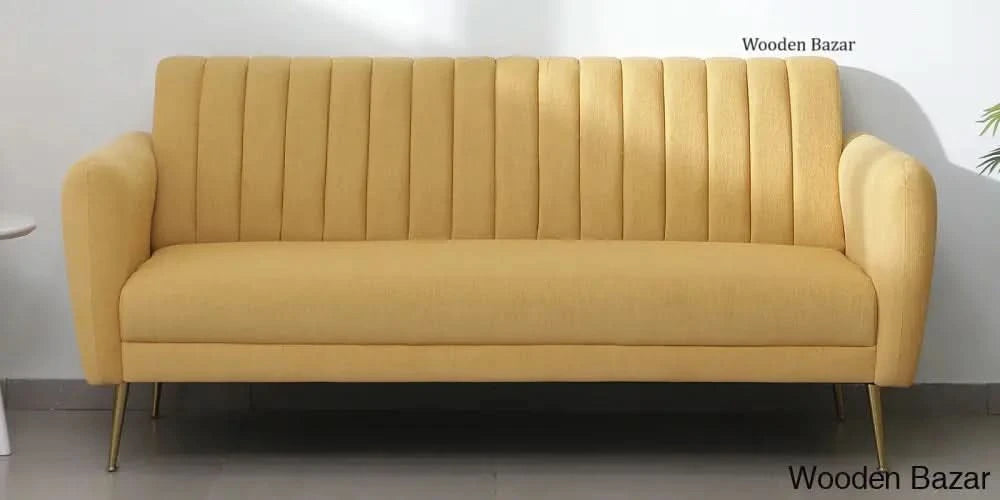 Luxurious Camel yellow fabric 3-seater Sofa The Ultimate Trendy Furniture For Stylish Living Spaces