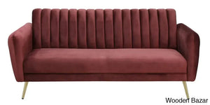 Luxurious Camel Yellow Fabric 3-Seater Sofa The Ultimate Trendy Furniture For Stylish Living Spaces