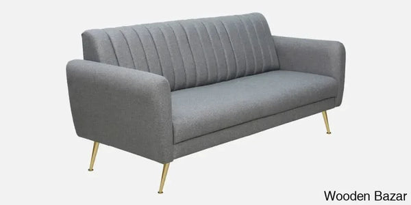 Luxurious Camel Yellow Fabric 3-Seater Sofa The Ultimate Trendy Furniture For Stylish Living Spaces