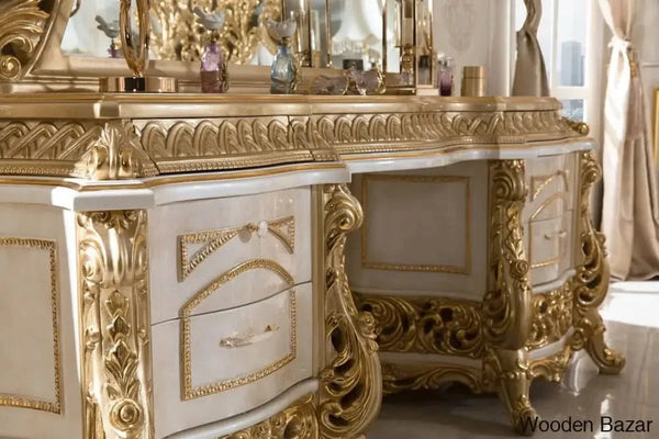 Luxury Bedroom Set with Dressing & Side Table & Almira