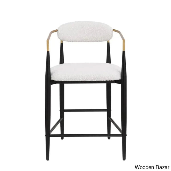 Maconayl Luxury Upholstered 25’’ Counter And Bar Stool (Set Of 2)