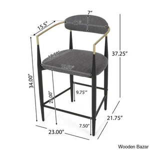Maconayl Luxury Upholstered 25’’ Counter And Bar Stool (Set Of 2)