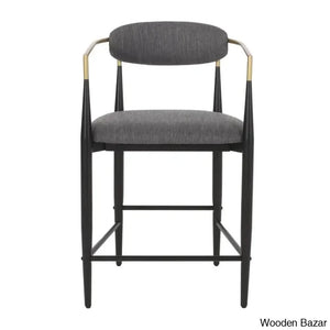 Maconayl Luxury Upholstered 25’’ Counter And Bar Stool (Set Of 2)