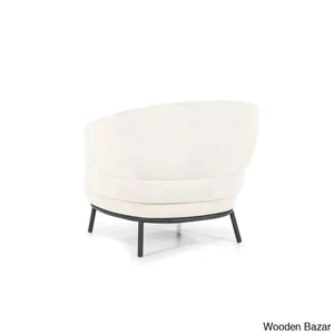 Madelyn Modish Single Seater Armchair With Metal Base - Wooden Bazar