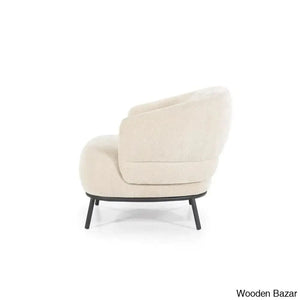 Madelyn Modish Single Seater Armchair With Metal Base - Wooden Bazar
