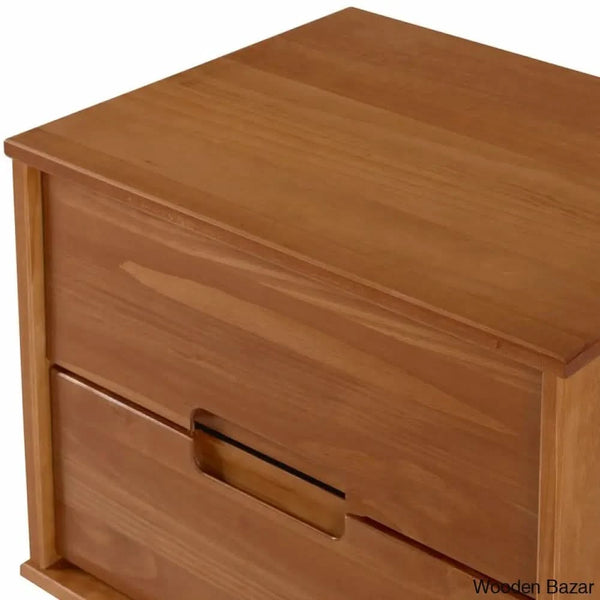 Bedside Table - Wooden Bazar