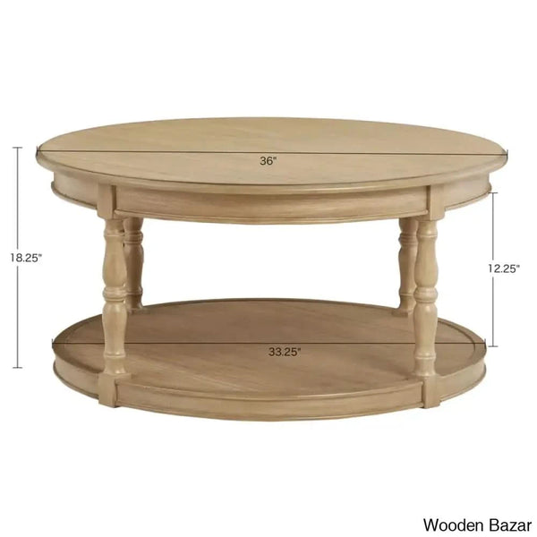 Martha Stewart Belden Caster Round Coffee And Center Table