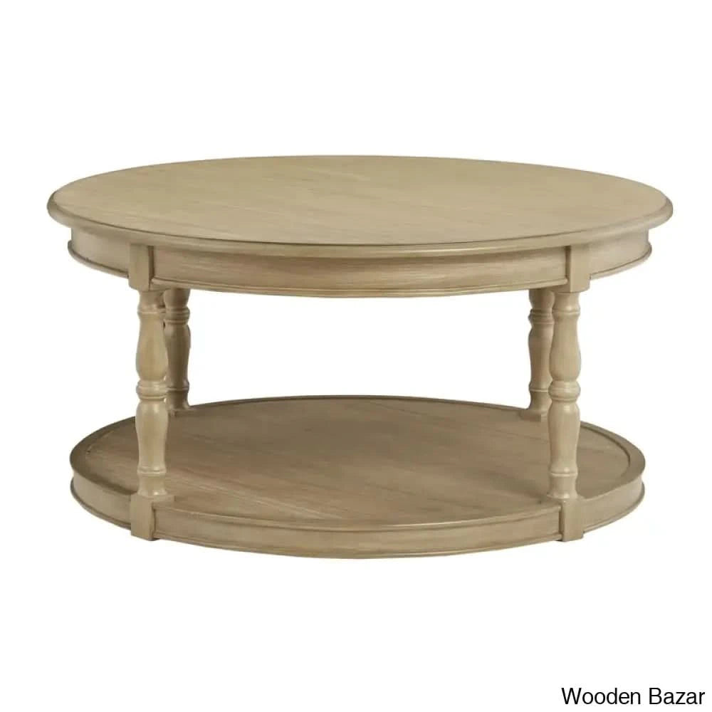 Martha Stewart Belden Caster Round Coffee And Center Table