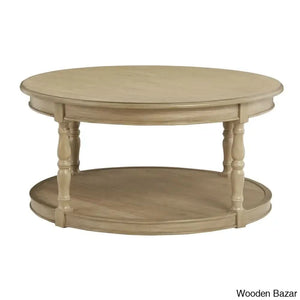 Martha Stewart Belden Caster Round Coffee And Center Table