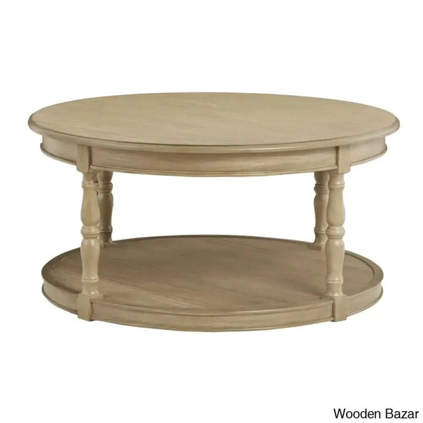 Martha Stewart Belden Caster Round Coffee And Center Table