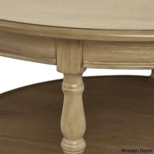 Martha Stewart Belden Caster Round Coffee And Center Table