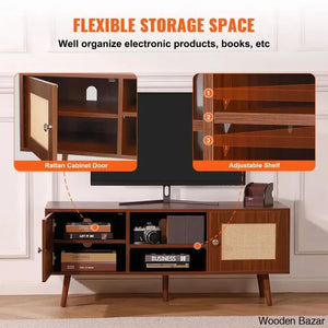 Media Console Cabinet For Large Tv’s Entertainment Center