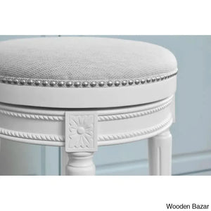 Meharo Swivel Upholstered Counter With Solid Wood Frame (Set Of 2)