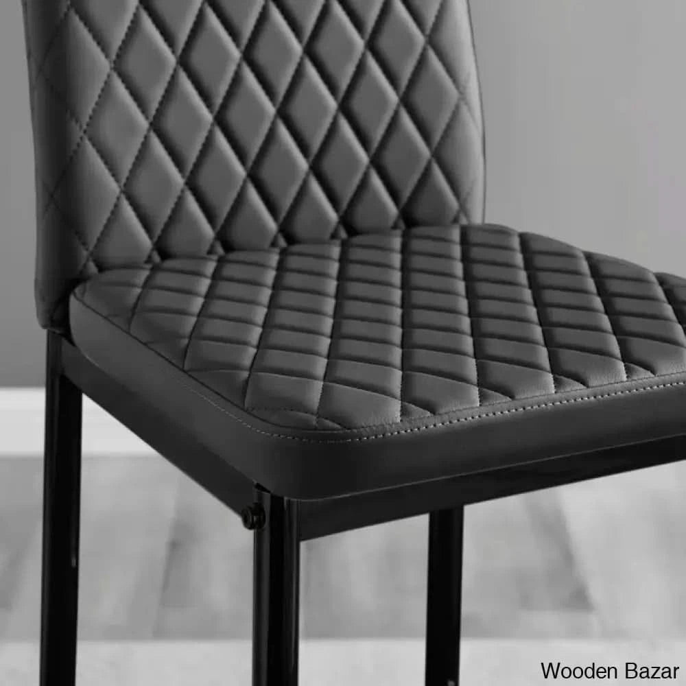Milanos Swivel Luxury Faux Leather Breakfast Counter And Bar Stool (Set Of 2) Black /