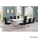 Miler Royal 8 Seater Dining Table Set Marble Top Rectangle Black