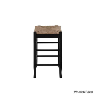 Miltonsburgz Swivel Bar & Counter Stool (Set Of 2)- Wooden Bazar