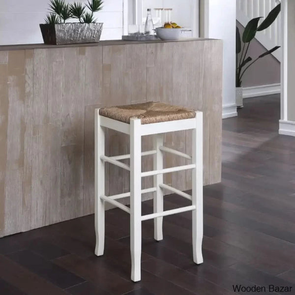 Miltonsburgz Swivel Bar & Counter Stool (Set Of 2)- Wooden Bazar Cream / (29.5’’ Seat Height)