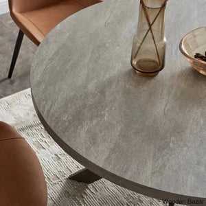 Modern Round Dining Table Set With Steel Legs – Stylish Kitchen For 4
