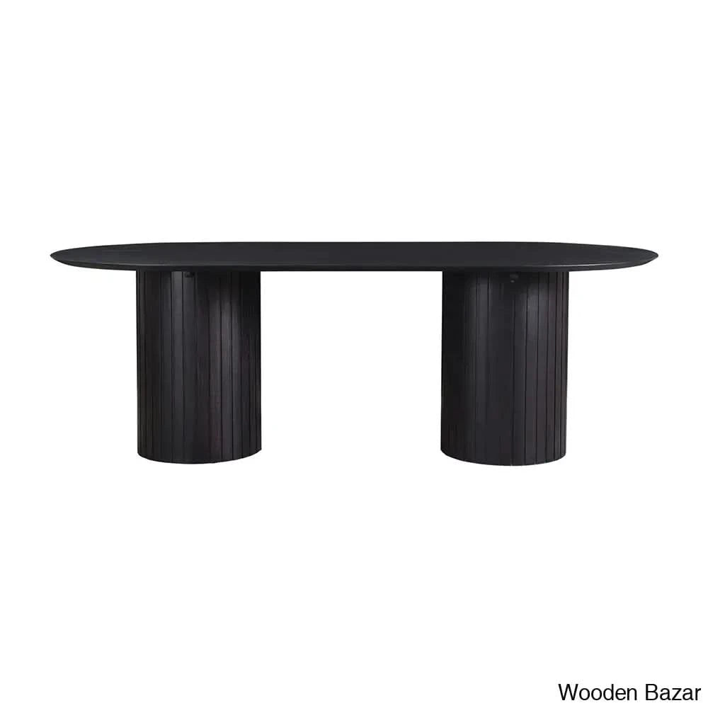 Moe Dining Table In Double Pedestal Elegance Crafted To Perfection