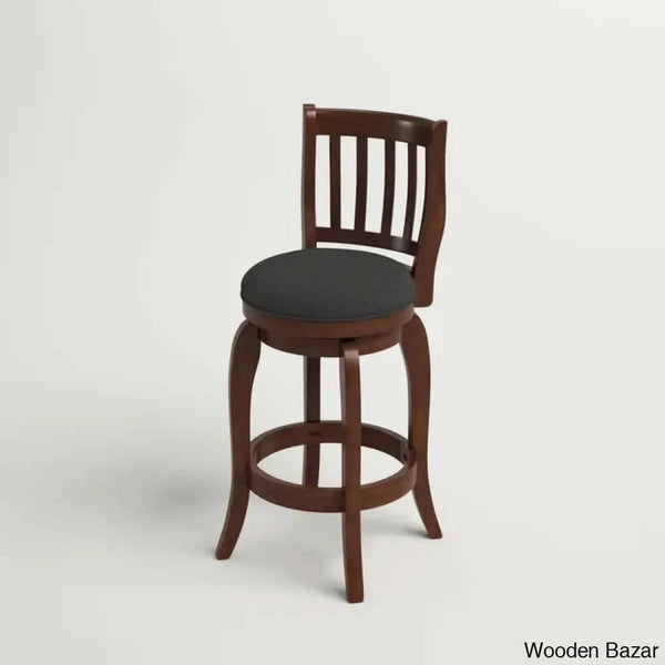 Morganc Swivel Upholstered Counter And Bar Stool With Solid Wood Frame