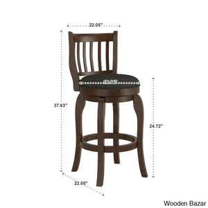 Morganc Swivel Upholstered Counter And Bar Stool With Solid Wood Frame