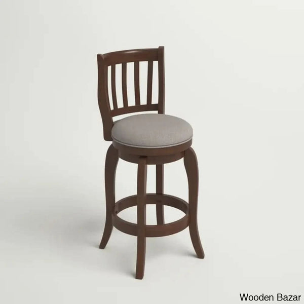 Morganc Swivel Upholstered Counter And Bar Stool With Solid Wood Frame
