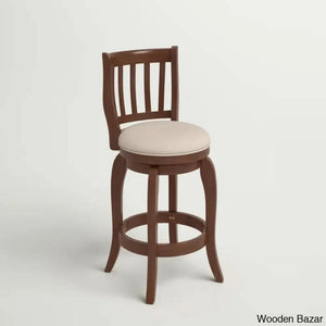 Morganc Swivel Upholstered Counter And Bar Stool With Solid Wood Frame