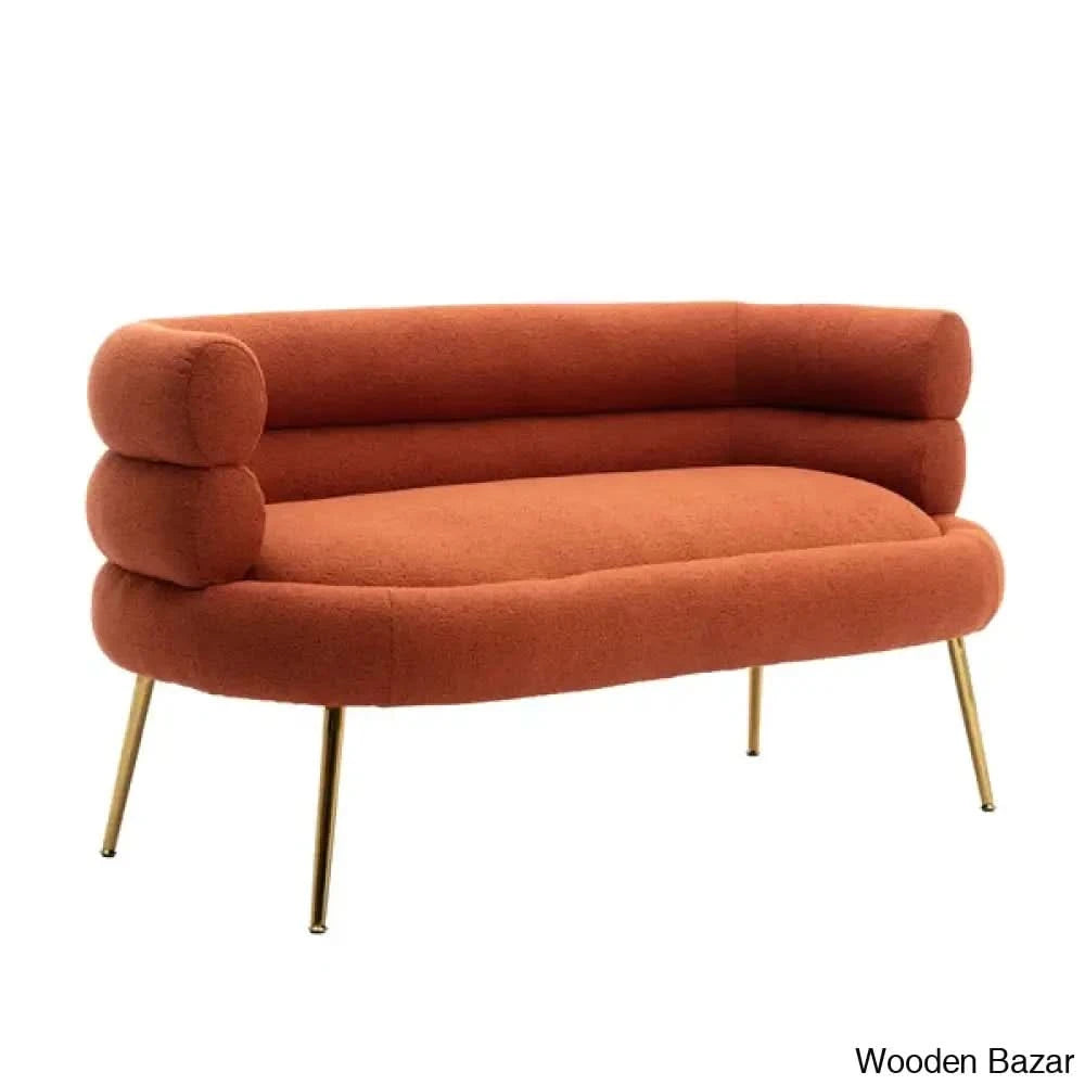 Arm Curved Loveseat Sofa